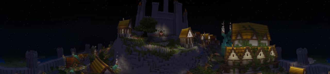 Panorama of the Minecraft Bedrock Marketplace product Fantasy LuckyBlock created by Piki Studios.