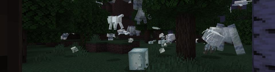 Panorama of the Minecraft Bedrock Marketplace product Ghosts Add-On created by Piki Studios.