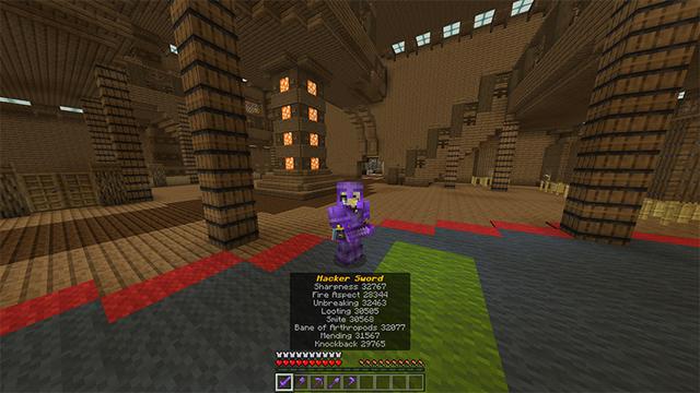 Screenshot of the Minecraft Bedrock Marketplace product Hacker Mansion created by Piki Studios.