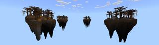Panorama of the Minecraft Bedrock Marketplace product Halloween Oneblock created by Piki Studios.
