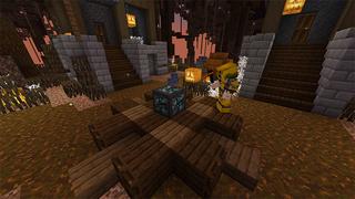 Screenshot of the Minecraft Bedrock Marketplace product Halloween Oneblock created by Piki Studios.