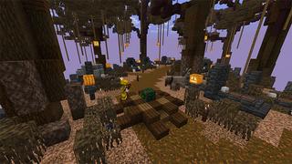 Screenshot of the Minecraft Bedrock Marketplace product Halloween Oneblock created by Piki Studios.
