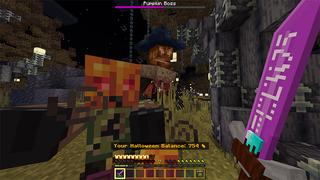 Screenshot of the Minecraft Bedrock Marketplace product Halloween Weapons created by Piki Studios.