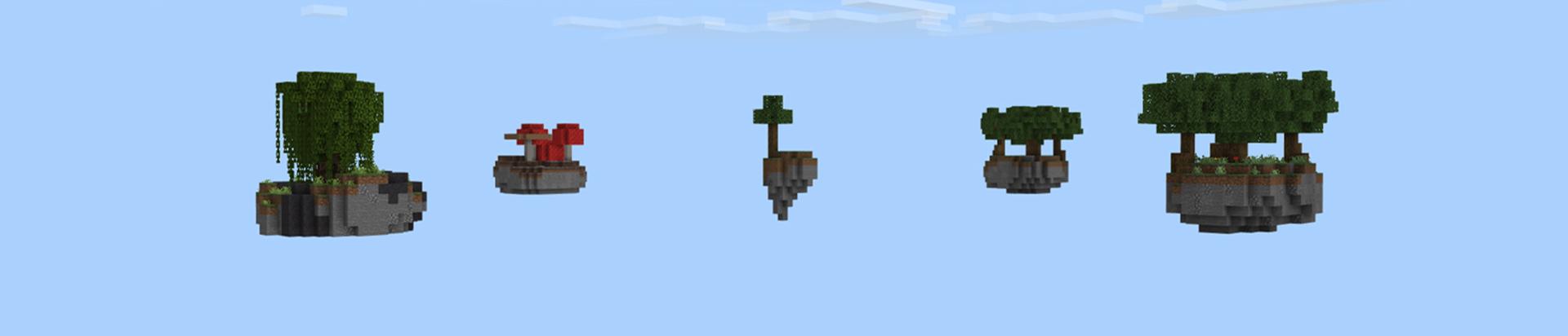 Panorama of the Minecraft Bedrock Marketplace product Infinite Skyblock created by Piki Studios.