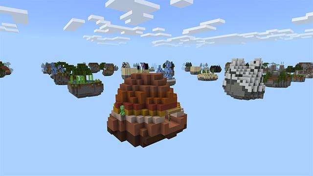 Screenshot of the Minecraft Bedrock Marketplace product Infinite Skyblock created by Piki Studios.