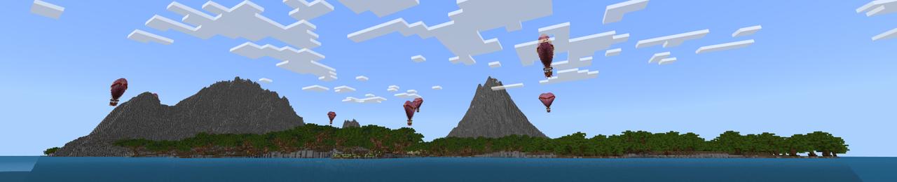 Panorama of the Minecraft Bedrock Marketplace product Love Valley created by Piki Studios.