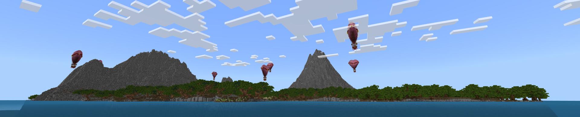 Panorama of the Minecraft Bedrock Marketplace product Love Valley created by Piki Studios.