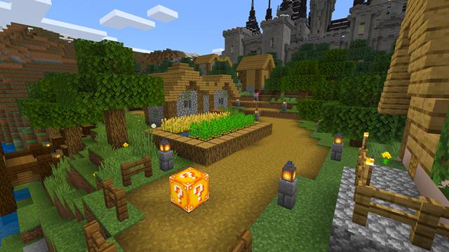 Screenshot of the Minecraft Bedrock Marketplace product Lucky Block Castles created by Piki Studios.