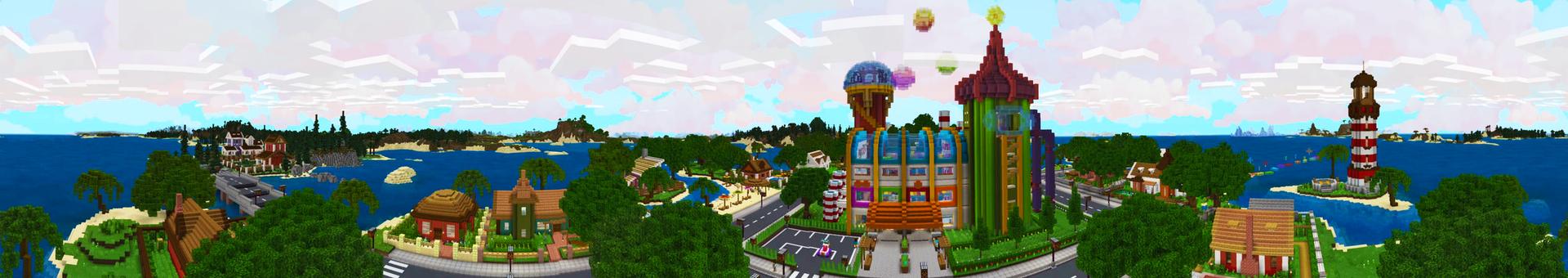 Panorama of the Minecraft Bedrock Marketplace product Lucky Bubble Factory created by Piki Studios.