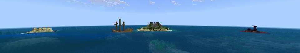 Panorama of the Minecraft Bedrock Marketplace product Lucky Oneblock Island created by Piki Studios.