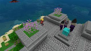 Screenshot of the Minecraft Bedrock Marketplace product Lucky Oneblock Island created by Piki Studios.