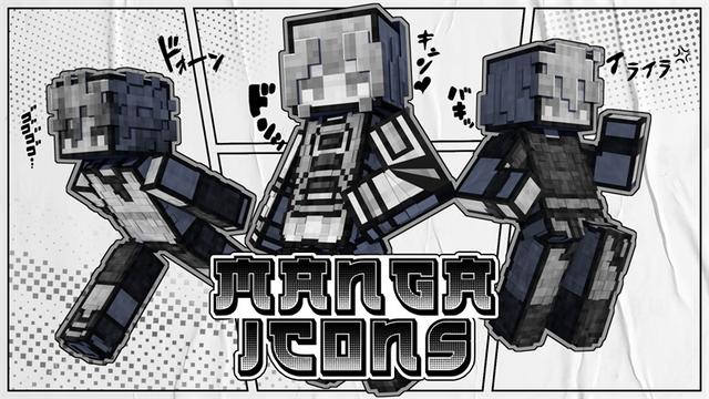 Thumbnail of the Minecraft Bedrock Marketplace product Manga Icons created by Piki Studios.