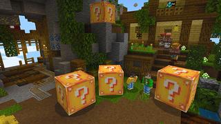 Screenshot of the Minecraft Bedrock Marketplace product Mega Lucky Skyblocks created by Piki Studios.