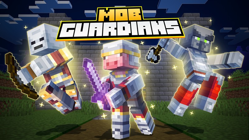 Thumbnail of the Minecraft Bedrock Marketplace product Mob Guardians created by Piki Studios.