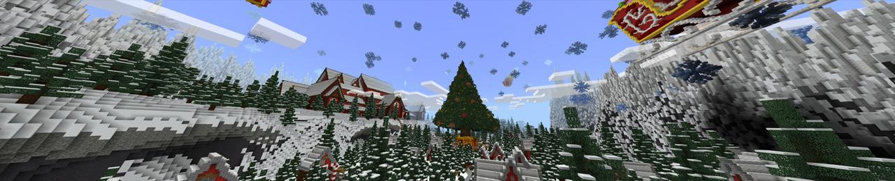 Panorama of the Minecraft Bedrock Marketplace product New Year LuckyGifts created by Piki Studios.