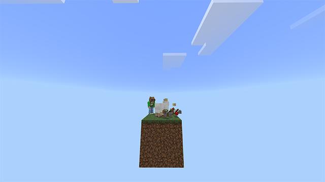 Screenshot of the Minecraft Bedrock Marketplace product One Sheep Skyblock created by Piki Studios.