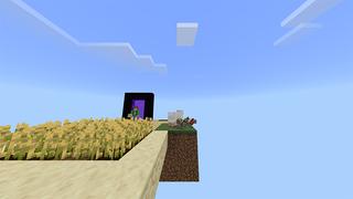 Screenshot of the Minecraft Bedrock Marketplace product One Sheep Skyblock created by Piki Studios.
