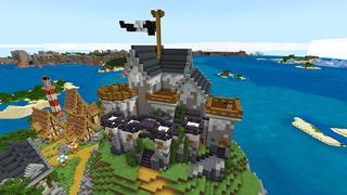 Screenshot of the Minecraft Bedrock Marketplace product Pirates Lucky Block created by Piki Studios.