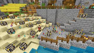 Screenshot of the Minecraft Bedrock Marketplace product Pirates Lucky Block created by Piki Studios.
