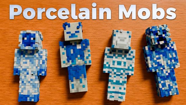 Thumbnail of the Minecraft Bedrock Marketplace product Porcelain Mobs created by Piki Studios.