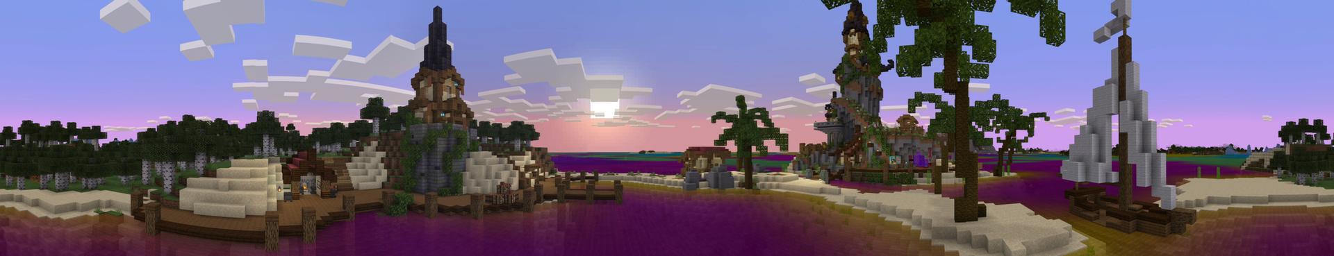 Panorama of the Minecraft Bedrock Marketplace product Potion Ocean 100 Days created by Piki Studios.