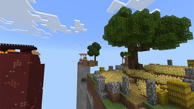 Screenshot of the Minecraft Bedrock Marketplace product Random Chunks Skyblock created by Piki Studios.