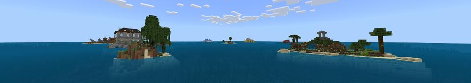 Panorama of the Minecraft Bedrock Marketplace product SeaBlock created by Piki Studios.