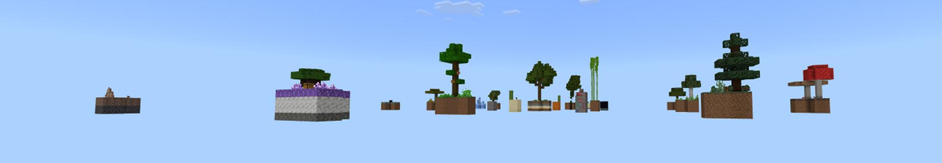 Panorama of the Minecraft Bedrock Marketplace product Skyblock Generators created by Piki Studios.
