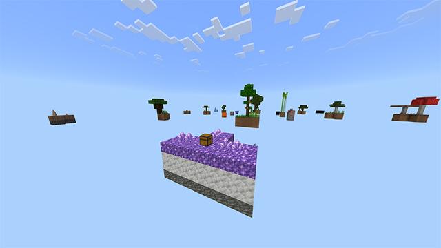 Screenshot of the Minecraft Bedrock Marketplace product Skyblock Generators created by Piki Studios.
