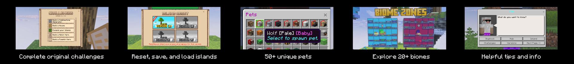 Panorama of the Minecraft Bedrock Marketplace product Skyblock created by Piki Studios.