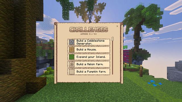 Screenshot of the Minecraft Bedrock Marketplace product Skyblock created by Piki Studios.