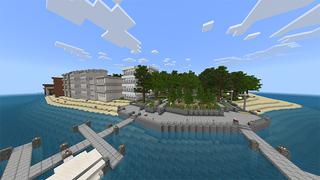 Screenshot of the Minecraft Bedrock Marketplace product Summer Luckyblocks created by Piki Studios.