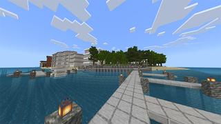Screenshot of the Minecraft Bedrock Marketplace product Summer Luckyblocks created by Piki Studios.