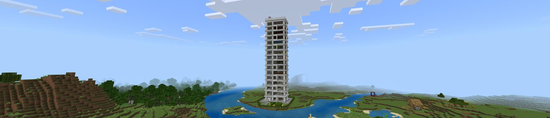 Panorama of the Minecraft Bedrock Marketplace product Tower Base created by Piki Studios.