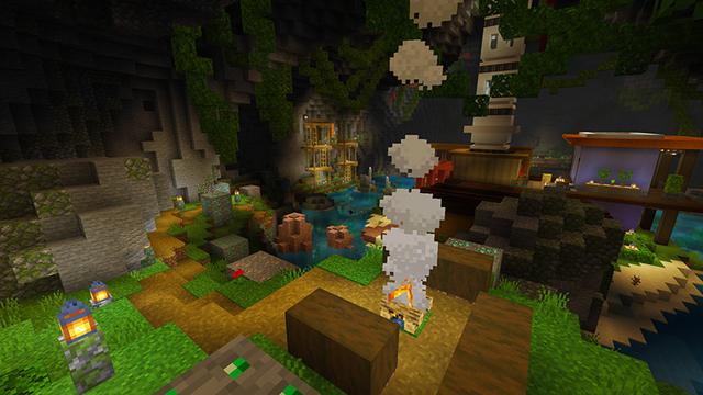 Screenshot of the Minecraft Bedrock Marketplace product Underground Mansion created by Piki Studios.