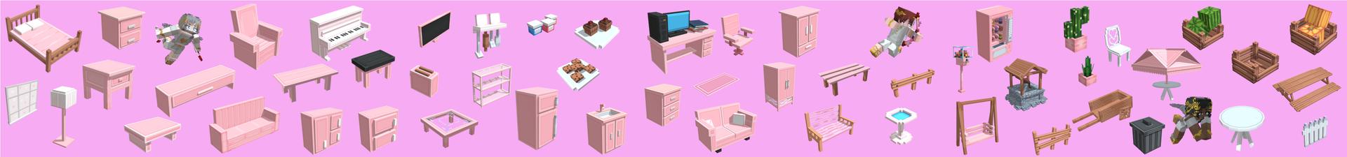 Panorama of the Minecraft Bedrock Marketplace product Valentines Skyblock Luckyblock created by Piki Studios.