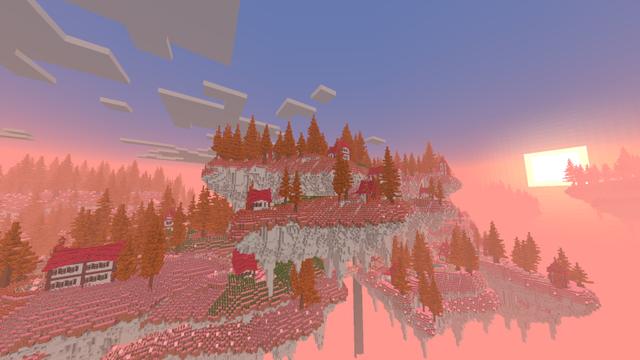 Screenshot of the Minecraft Bedrock Marketplace product Valentines Skyblock Luckyblock created by Piki Studios.