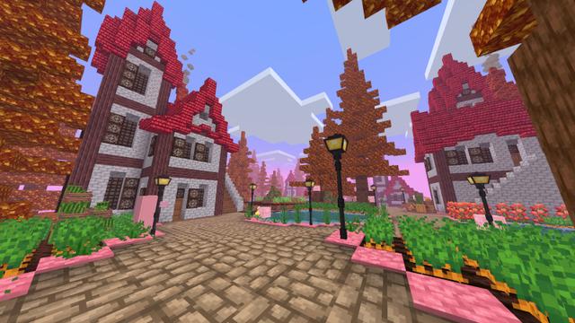Screenshot of the Minecraft Bedrock Marketplace product Valentines Skyblock Luckyblock created by Piki Studios.