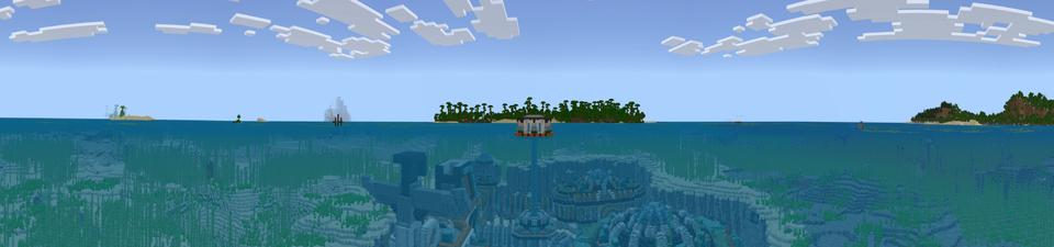 Panorama of the Minecraft Bedrock Marketplace product Aquatic Base created by Pixel Smile Studios.