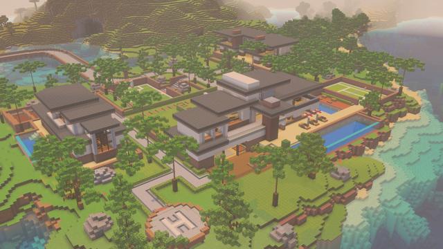 Screenshot of the Minecraft Bedrock Marketplace product Beach Mansion created by Pixel Smile Studios.