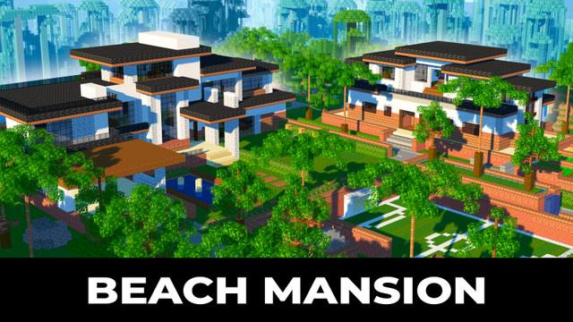 Thumbnail of the Minecraft Bedrock Marketplace product Beach Mansion created by Pixel Smile Studios.