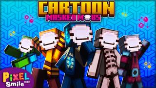 Thumbnail of the Minecraft Bedrock Marketplace product Cartoon Masked Mobs created by Pixel Smile Studios.