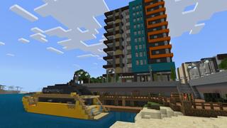 Screenshot of the Minecraft Bedrock Marketplace product City Survival+ created by Pixel Smile Studios.