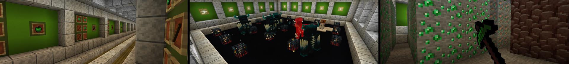Panorama of the Minecraft Bedrock Marketplace product Emerald Tools created by Pixel Smile Studios.