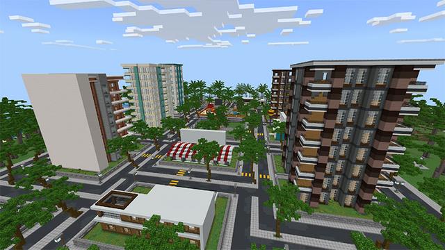 Screenshot of the Minecraft Bedrock Marketplace product Furniture: City created by Pixel Smile Studios.