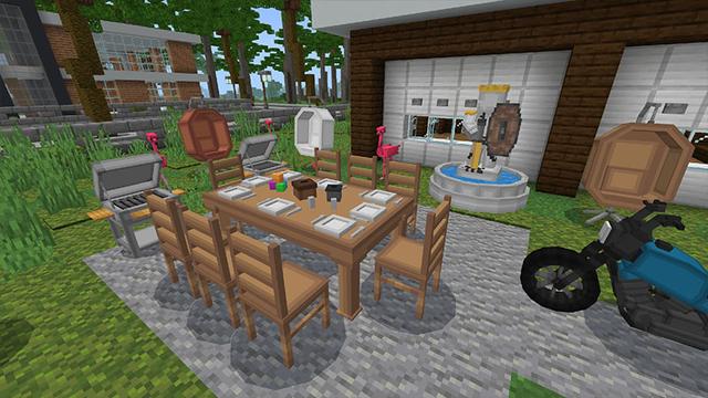 Screenshot of the Minecraft Bedrock Marketplace product Furniture: City created by Pixel Smile Studios.