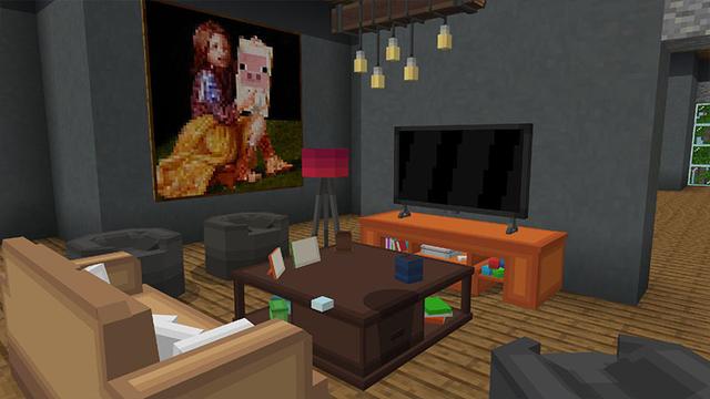 Screenshot of the Minecraft Bedrock Marketplace product Furniture: City created by Pixel Smile Studios.