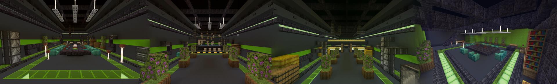 Panorama of the Minecraft Bedrock Marketplace product Hacker Bunker created by Pixel Smile Studios.