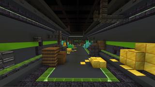 Screenshot of the Minecraft Bedrock Marketplace product Hacker Bunker created by Pixel Smile Studios.
