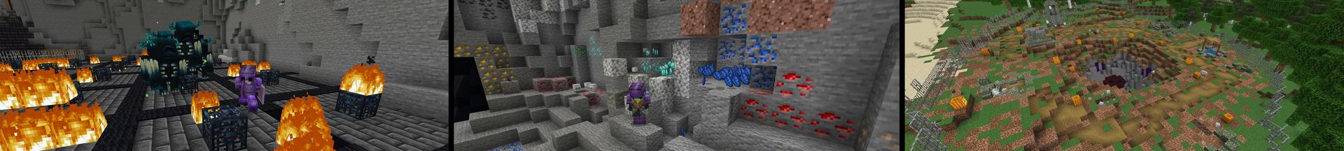 Panorama of the Minecraft Bedrock Marketplace product Halloween Hacker Tools created by Pixel Smile Studios.
